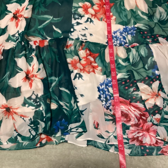 Donna Ricco maxi dress, tropical design, size 14, NWT - Picture 8 of 12